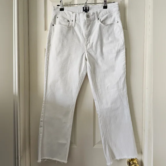NEW J.CREW Flare Crop Ankle Jeans  Womens Stretch Mid-Rise  Sz 30 (8-10) - Picture 5 of 16